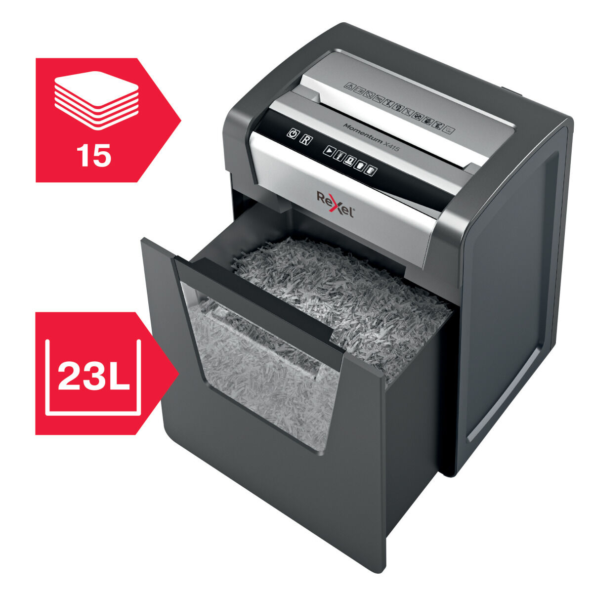 Papierversnipperaar Rexel Momentum X415 23 L